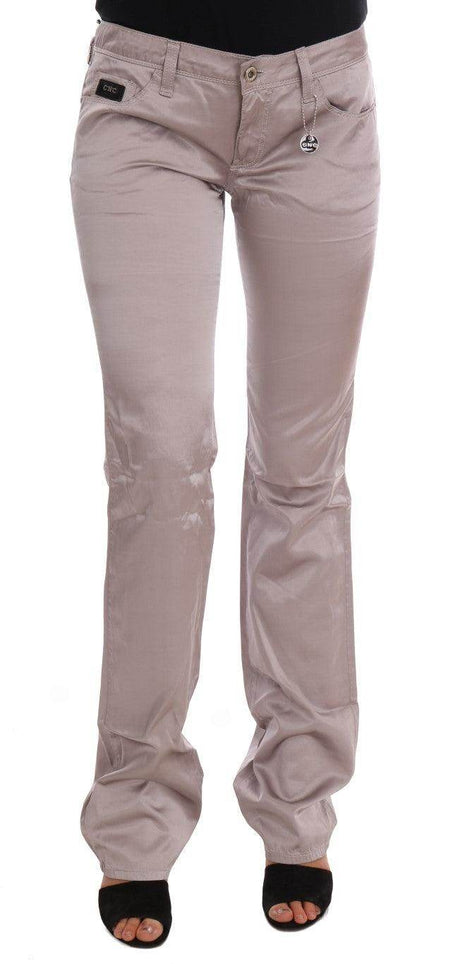 Costume National Beige Cotton Slim Fit Jeans - Hilstor