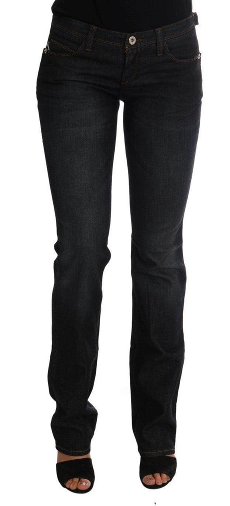 Costume National Dark Blue Cotton Slim Fit Jeans - Hilstor