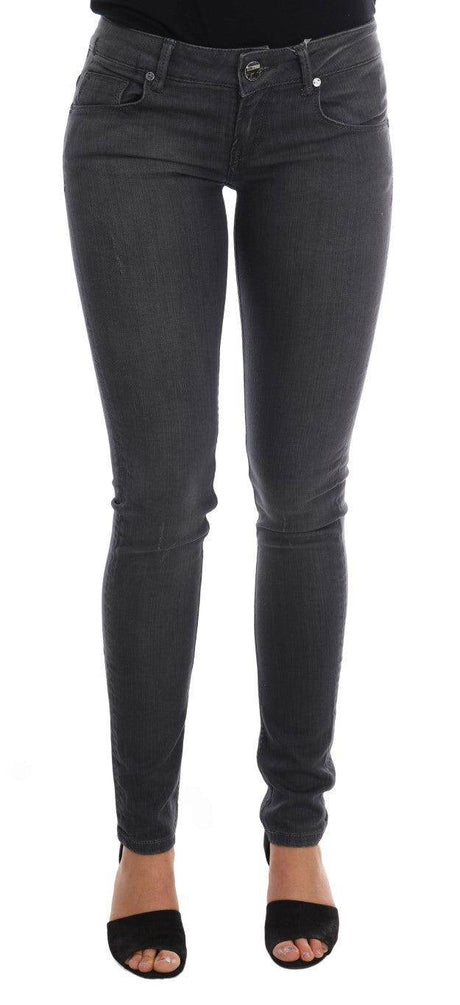 Acht Gray Cotton Slim Fit Denim Jeans - Hilstor