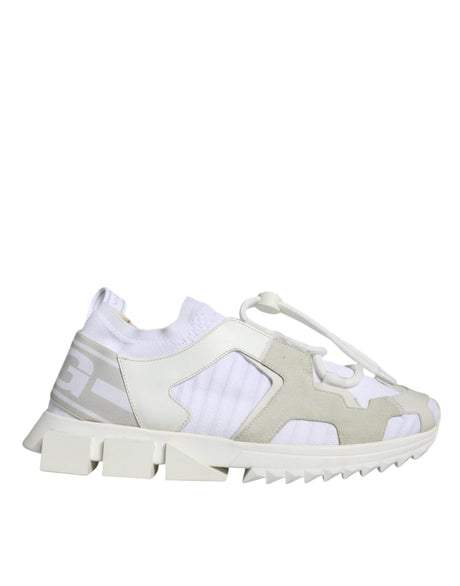 Dolce & Gabbana White Mesh Sorrento Trekking Sneakers Shoes - Hilstor