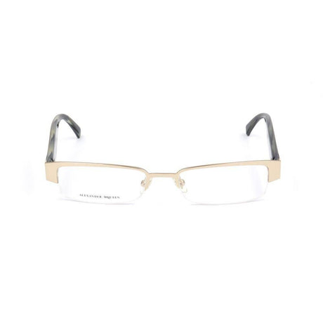 Alexander McQueen Gold Metal Frames - Hilstor