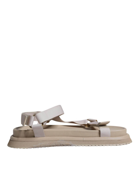 Dolce & Gabbana Beige Nappa Devotion Strap Men Sandals Shoes - Hilstor