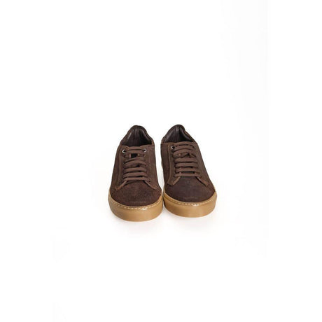 Roberto Pepe Luxury Brown Calfskin Men Sneaker - Hilstor