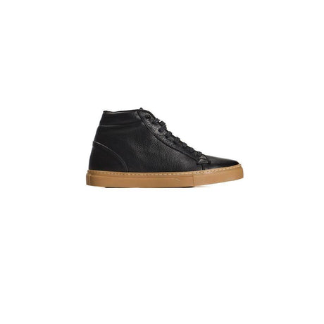 Roberto Pepe Luxury Black Calfskin Men's High Sneaker - Hilstor