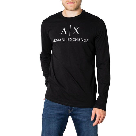 Armani Exchange Black Cotton Long Sleeve - Hilstor