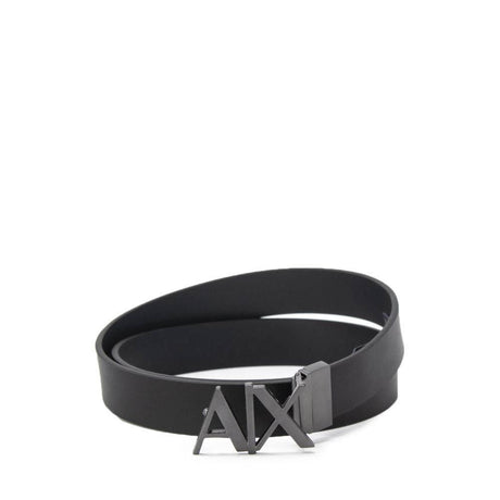 Armani Exchange Black Leather Belt - Hilstor