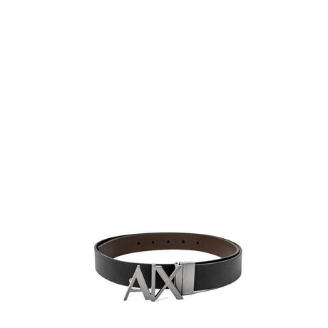 Armani Exchange Black Leather Belt - Hilstor