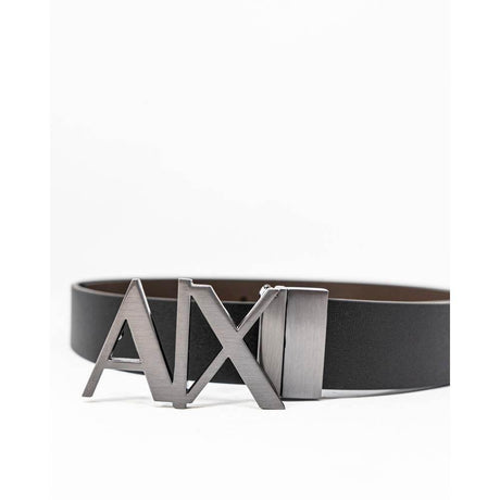 Armani Exchange Black Leather Belt - Hilstor