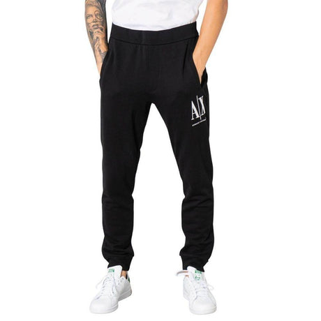 Armani Exchange Black Cotton Joggers Workout Pant - Hilstor
