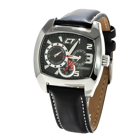 Chronotech Black Leather Watch - Hilstor