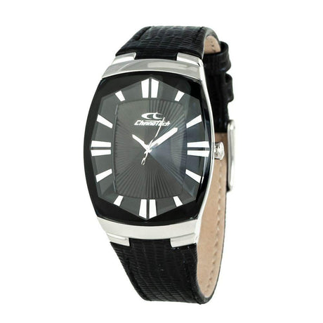 Chronotech Black Leather Watch - Hilstor