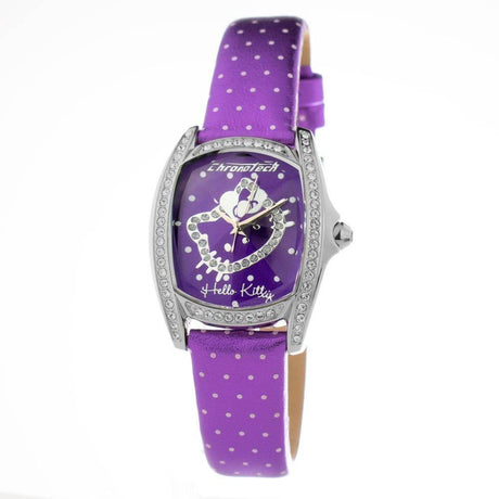 Chronotech Purple Leather Watch - Hilstor