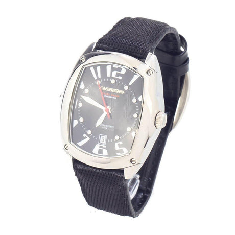 Chronotech Black Leather Watch - Hilstor