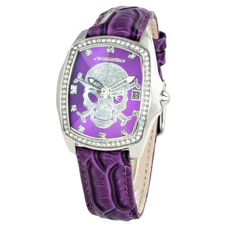 Chronotech Purple Leather Watch - Hilstor