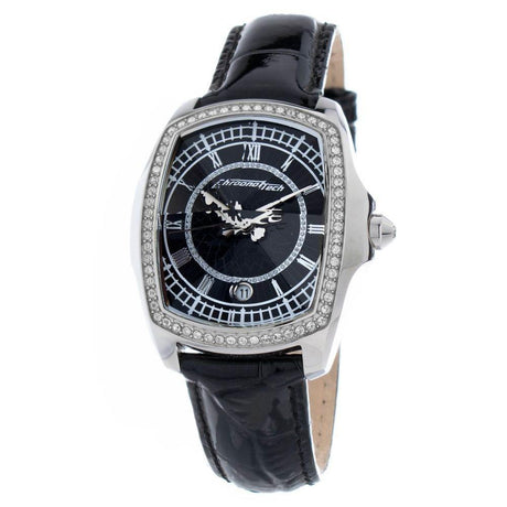 Chronotech Black Leather Watch - Hilstor