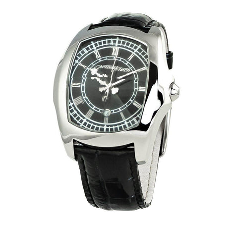 Chronotech Black Leather Watch - Hilstor
