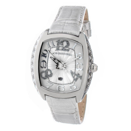 Chronotech Silver Leather Watch - Hilstor
