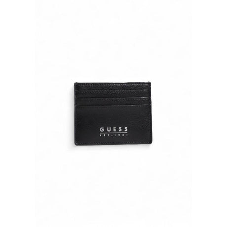 Guess Black Leather Cardholder - Hilstor