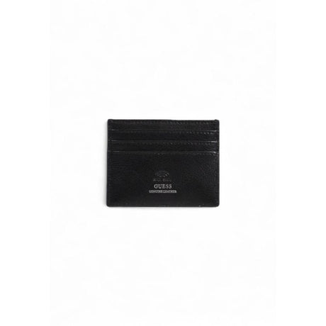 Guess Black Leather Cardholder - Hilstor