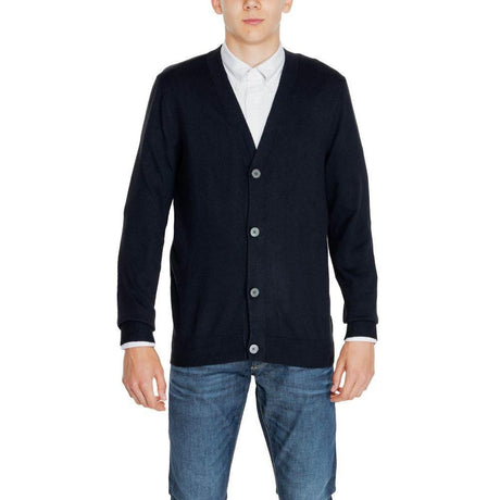 Jack Jones Black Cotton Cardigan - Hilstor