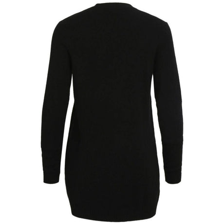 Vila Clothes Black Viscose Cardigan - Hilstor