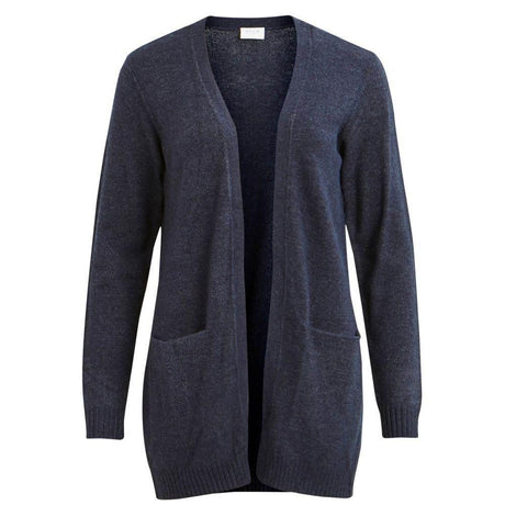 Vila Clothes Blue Viscose Cardigan - Hilstor