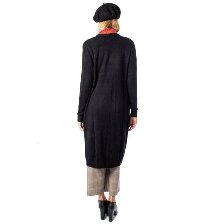 Vila Clothes Black Viscose Cardigan - Hilstor