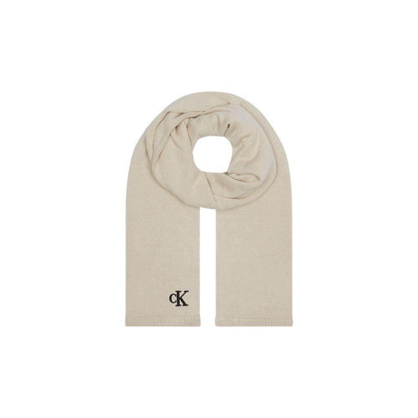 Calvin Klein Beige Cotton Scarf - Hilstor