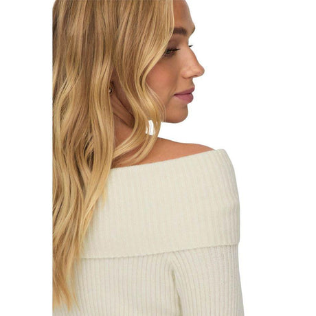 Only Cream Viscose Sweater - Hilstor