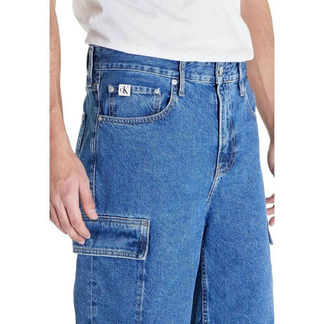 Calvin Klein Jeans Blue Cotton Bermuda - Hilstor
