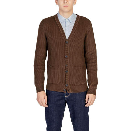 Antony Morato Brown Polyester Cardigan - Hilstor