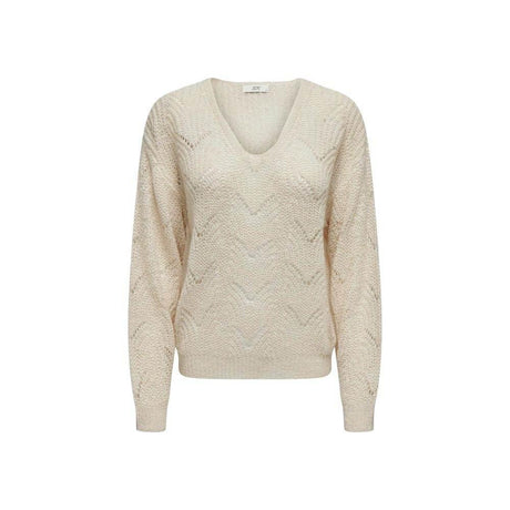 Jacqueline De Yong Cream Marabou Sweater - Hilstor