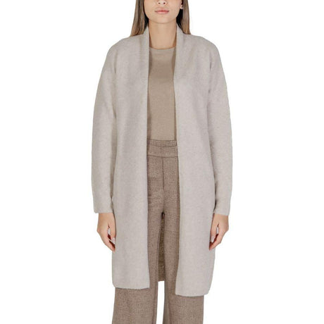 Morgan De Toi Beige Polyester Cardigan - Hilstor