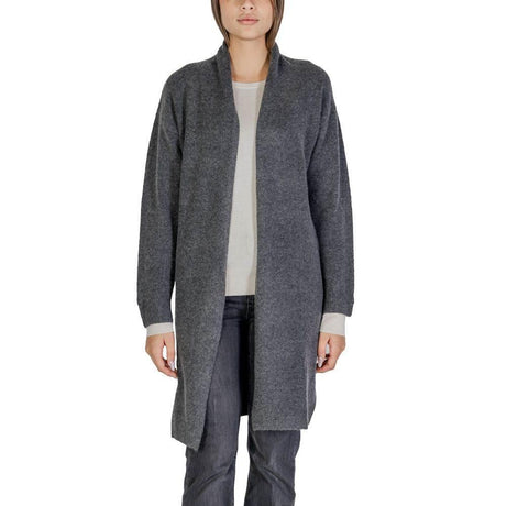 Morgan De Toi Gray Polyester Cardigan - Hilstor