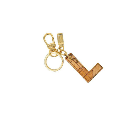Alviero Martini Prima Classe Beige Leather Keychain - Hilstor