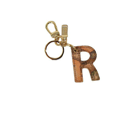 Alviero Martini Prima Classe Beige Leather Keychain - Hilstor