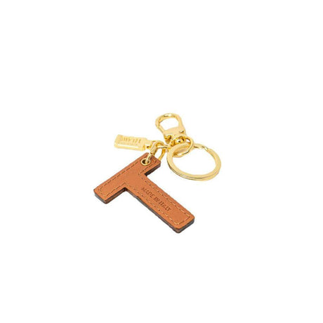 Alviero Martini Prima Classe Beige Leather Keychain - Hilstor