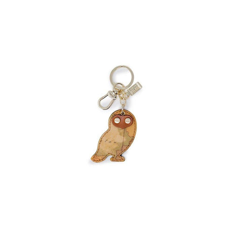 Alviero Martini Prima Classe Beige Leather Keychain - Hilstor