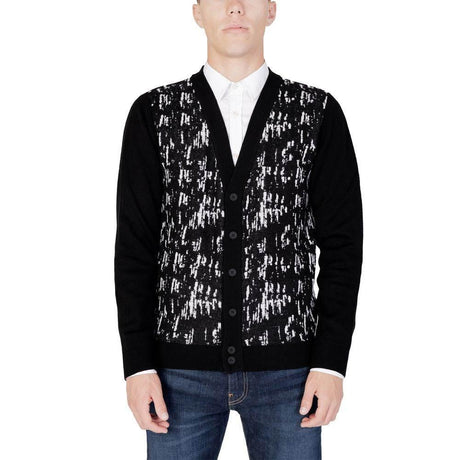 Antony Morato Black Wool Cardigan - Hilstor