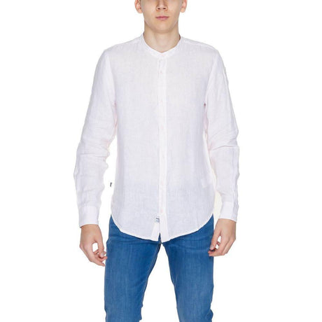 Blauer Multicolor Linen Shirt - Hilstor