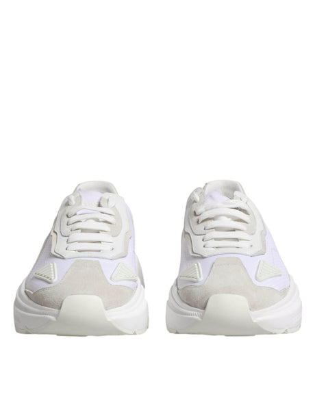 Dolce & Gabbana White Leather Daymaster Low Top Sneaker Shoes - Hilstor