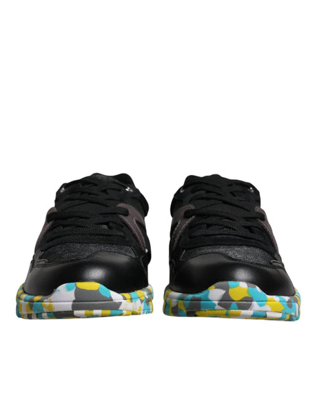 Dolce & Gabbana Black Polyester Low Top Men Sneakers Shoes - Hilstor