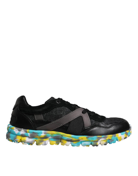 Dolce & Gabbana Black Polyester Low Top Men Sneakers Shoes - Hilstor