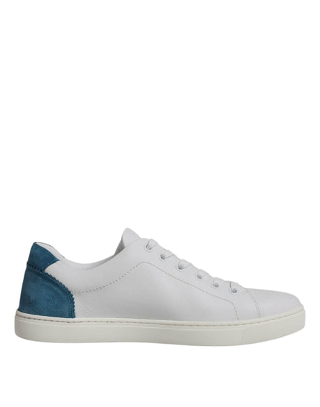 Dolce & Gabbana White London Calf Leather Sneakers Shoes - Hilstor