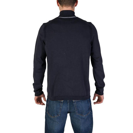 Hugo Boss Blue Cotton Cardigan - Hilstor