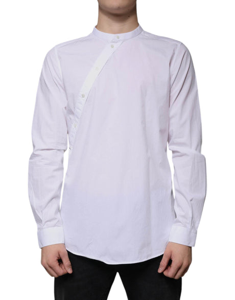 Dolce & Gabbana White Cotton Slim Fit MARTINI Dress Shirt - Hilstor