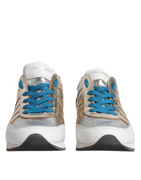 Dolce & Gabbana Multicolor Leather Low Top Sneakers Shoes - Hilstor