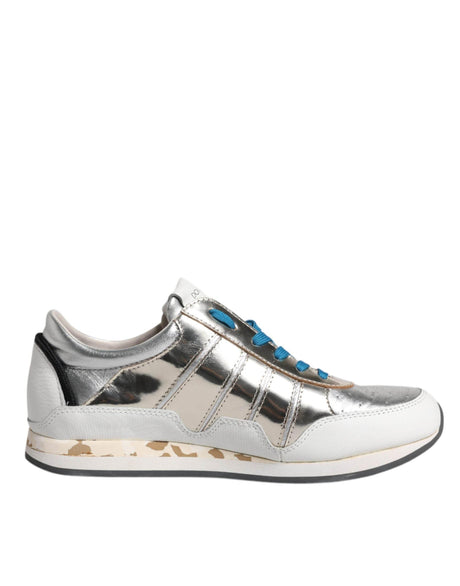 Dolce & Gabbana Multicolor Leather Low Top Sneakers Shoes - Hilstor