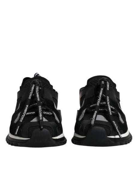 Dolce & Gabbana Black White Logo Sorrento Sneakers Shoes - Hilstor