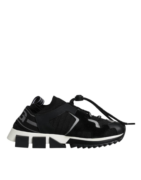 Dolce & Gabbana Black White Logo Sorrento Sneakers Shoes - Hilstor